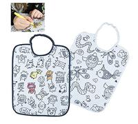 Babero Colora tu cm. 30 x 36 con elástica - Explorador deja la creatività dei bimbi disegnando sobre tela con rotuladores no permanentes, a trabajo ultimato, Potrai Cartes y usar los objetos hechas o