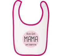 Babero con texto en alemán"Alles Gute zum Geburtstag Mama", diseño con texto"Puller Party" rosa Rosa. Talla:talla única