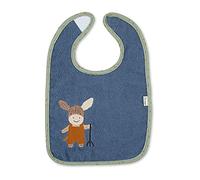 Babero con velcro, color azul