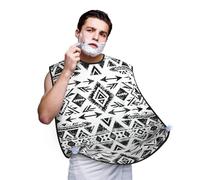Babero de afeitado con estampado de flechas tribales para hombre, recogedor de pelo para recortar la barba, delantal impermeable con ventosas
