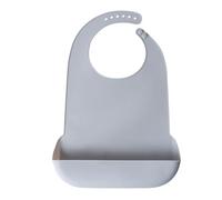 Babero de silicona de grado alimentario para adultos, con parte receptora de alimentos, delantal sólido de alimentación para ancianos, enfermería, hogar, ayuda a la hora de comer