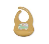 Babero de silicona Van Life Explorers - Babero para bebé - Saro - Con bolsillo recogemigas