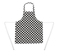 Babero delantal Whites Chefs Apparel para niños, grande, polialgodón, color blanco y negro