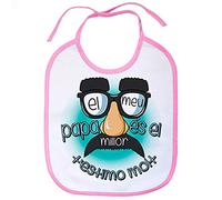 Babero El meu papa és el millor - Rosa