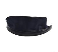 Babero envolvente para casco de soldadura, bufanda ignífuga de cuero y tela antisalpicaduras con diseño extraíble, cobertura frontal extendida para protección contra salpicaduras y escorias, negro