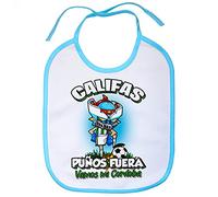Babero frase califas puños fuera parodia robot de los 80 para nostálgicos futboleros de Córdoba - Celeste