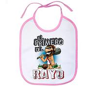Babero frase el primero del Rayo para hincha de su equipo de fútbol - Rosa