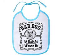 Babero frase perro raza Akita Inu Bad dog as bad as I wanna be - Celeste
