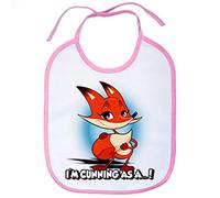 Babero frase tan astuto como un zorro - Rosa