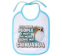 Babero I love my Chihuahua long hair raza perro - Celeste
