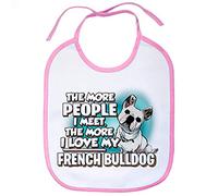 Babero I love my French Bulldog raza perro - Rosa
