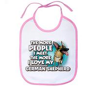 Babero I love my German Shepherd raza perro - Rosa