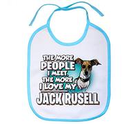 Babero I love my Jack Russell raza perro - Celeste