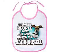 Babero I love my Jack Russell raza perro - Rosa
