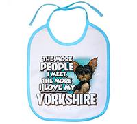Babero I love my Yorkshire Terrier raza perro - Celeste