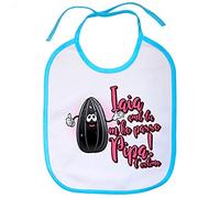 Babero Iaia amb tu m ho passo pipa - Celeste