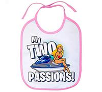 Babero Jet Ski And Girls My Two Passions - Rosa