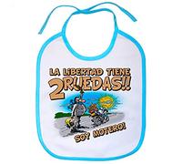 Babero la libertad tiene dos ruedas soy motero - Celeste