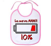 Babero La meva mare bateria esgotada - Rosa