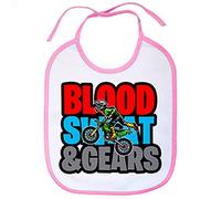 Babero Motocross Blood Sweat And Gears - Rosa
