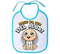 Babero nacido para ser del Alba para aficionado al fútbol de Albacete - Celeste