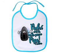 Babero Padrí amb tu m ho passo pipa - Celeste