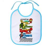 Babero papá tu eres mi superhéroe favorito - Celeste