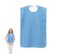 Babero para Adultos - para Personas Mayores, Hombres, Mujeres, Ancianos, Discapacitados - Azul, Talla Única