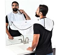 Babero para afeitar barba con ventosa - delantal para afeitado hombre - recórtate la barba sin manchar nada - Delantal para aseo del hombre y cuidado de la barba - delantal con ventosa para barbudos