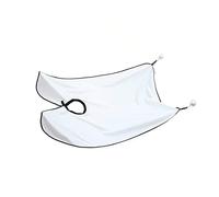 Babero para barba,Recortador de barba Receptor Delantal recortador de barba de nailon Capa de corte de pelo con ventosas, Regalo para hombres Navidad, San Valentín y Día del padre. (Blanco)