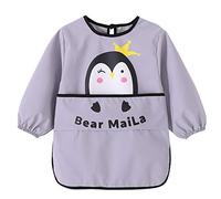 Babero para niños Oficio del Arte Lavable de Dibujos animadospañuelos Delantal de Manga Larga