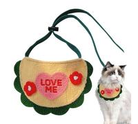 Babero para perros, bonito y moderno, bufanda para perros, cuello de gato tejido a mano, cómodo y ajustable, para perros pequeños y medianos
