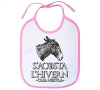 Babero parodia de Trons s acosta l hivern Casa Nostra burro català - Rosa