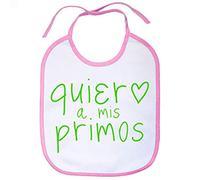 Babero Quiero a mis primos - Rosa