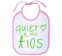 Babero Quiero a mis tíos - Rosa