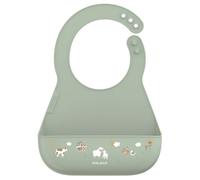Mepal - Babero Mio Little Dutch - Cierre ajustable para un ajuste cómodo - Bolsillo profundo para recoger comida - Apto para lavavajillas - Sin BPA - Little Farm