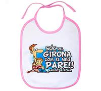 Babero Sóc del Girona com el meu pare amunt Girona - Rosa