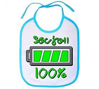 Babero Sóc jo al cent per cent - Celeste