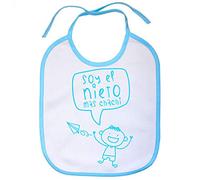 Babero Soy el nieto más chachi - Celeste