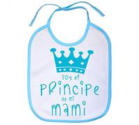 Babero Soy el principe de mi mami - Celeste