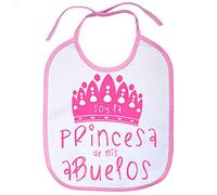 Babero Soy la princesa de mis abuelos - Rosa