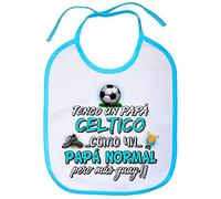 Babero tengo un papá Céltico como un papá normal pero más guay - Celeste