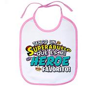 Babero tengo un Superabuelo que és mi héroe favorito regalo para abuelo - Rosa