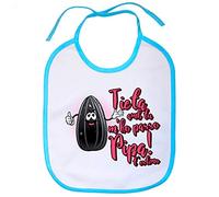 Babero Tieta amb tu m ho passo pipa - Celeste