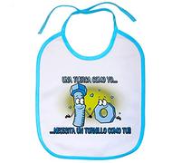 Babero una tuerca como tu necesita un tornillo como yo frase amor - Celeste