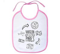 Babero viatgera com els meus pares - Rosa