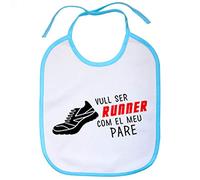 Babero Vull ser Runner com el meu pare - Celeste