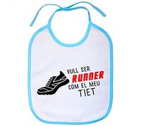 Babero Vull ser Runner com el meu tiet - Celeste