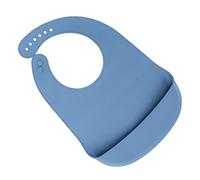 Baberos Adultos Impermeables, Suave Del Babero Adulto Del Silicón Cómodo Para Comer(azul)