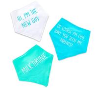 Baberos bandana premium para bebé o recién nacido, juego de 3 baberos con lindas citas (bebés)
